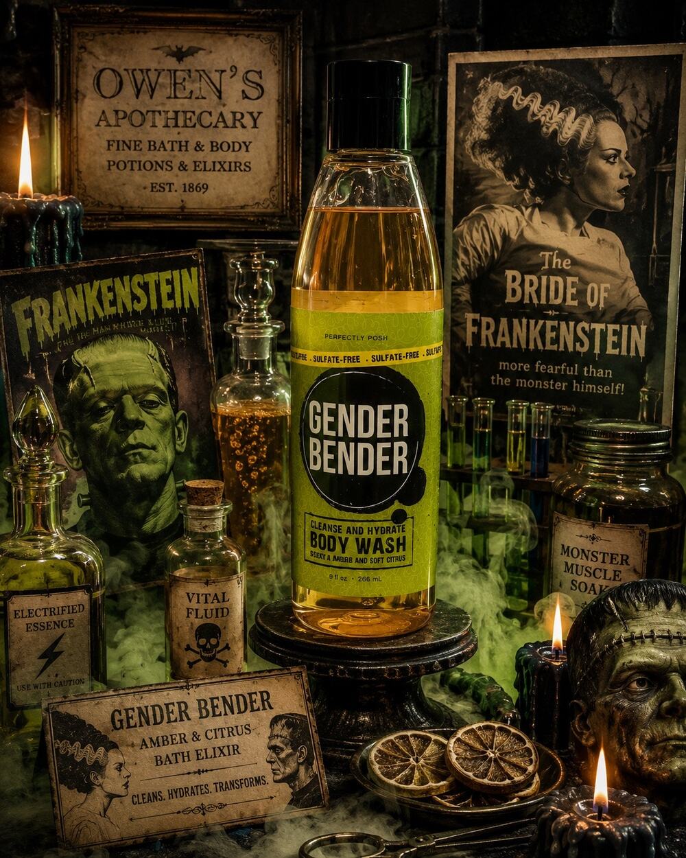 Perfectly Posh Gender Bender Body Wash 9 oz Discontinued 2016 Amber Citrus